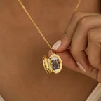 Relicário Clássico Oval com Foto Personalizada