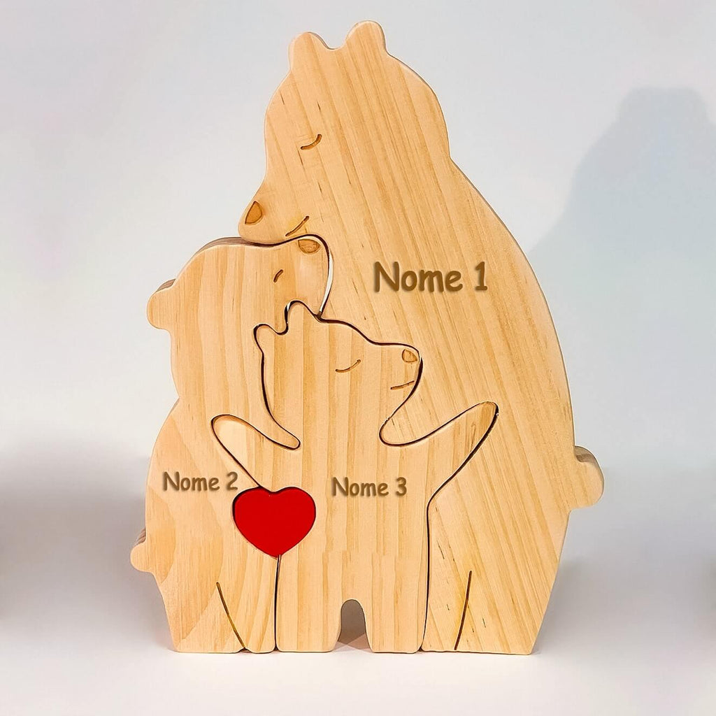 Família de Ursos Personalizáveis com Nomes