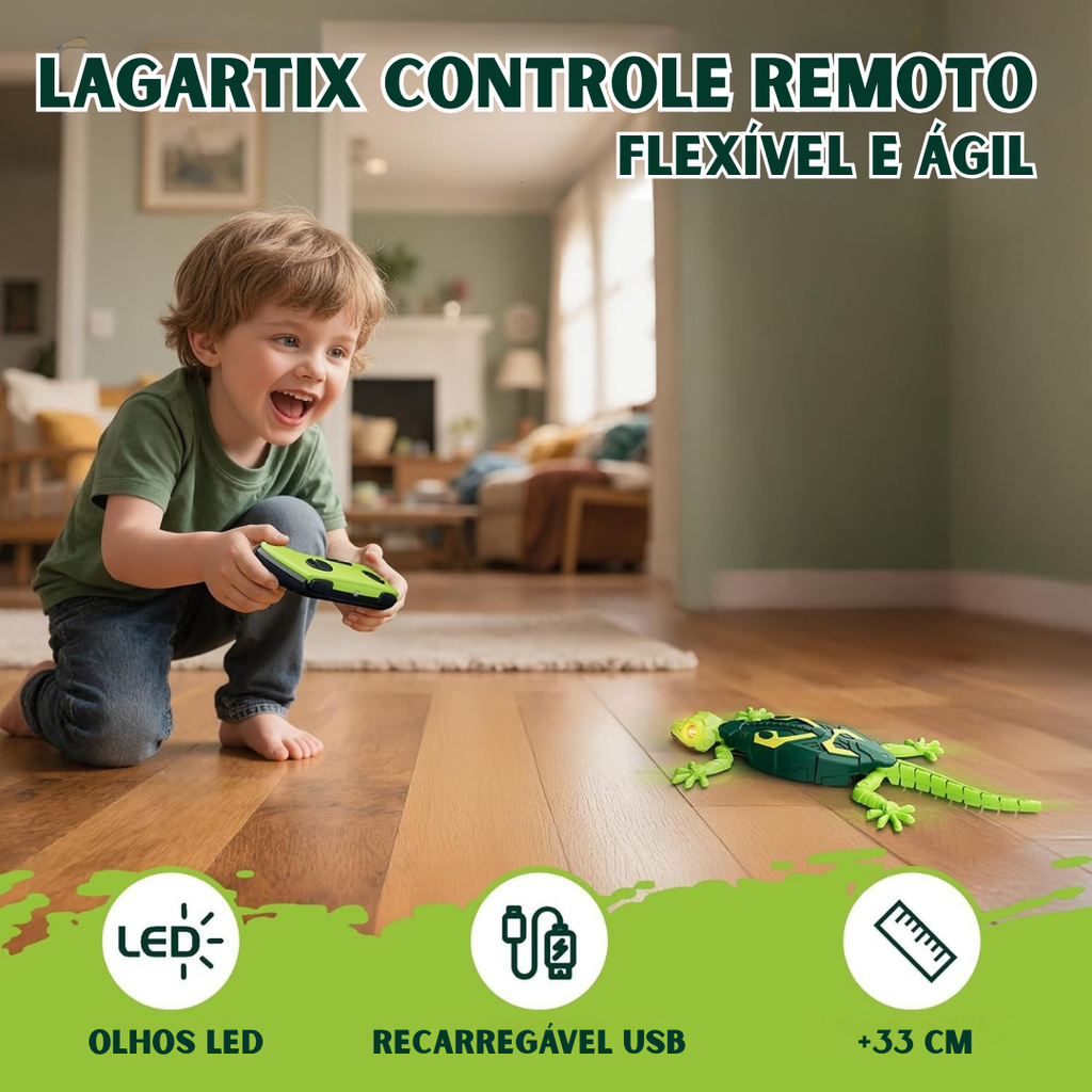 Lagartix – Lagarto de Controle Remoto que Escala Paredes