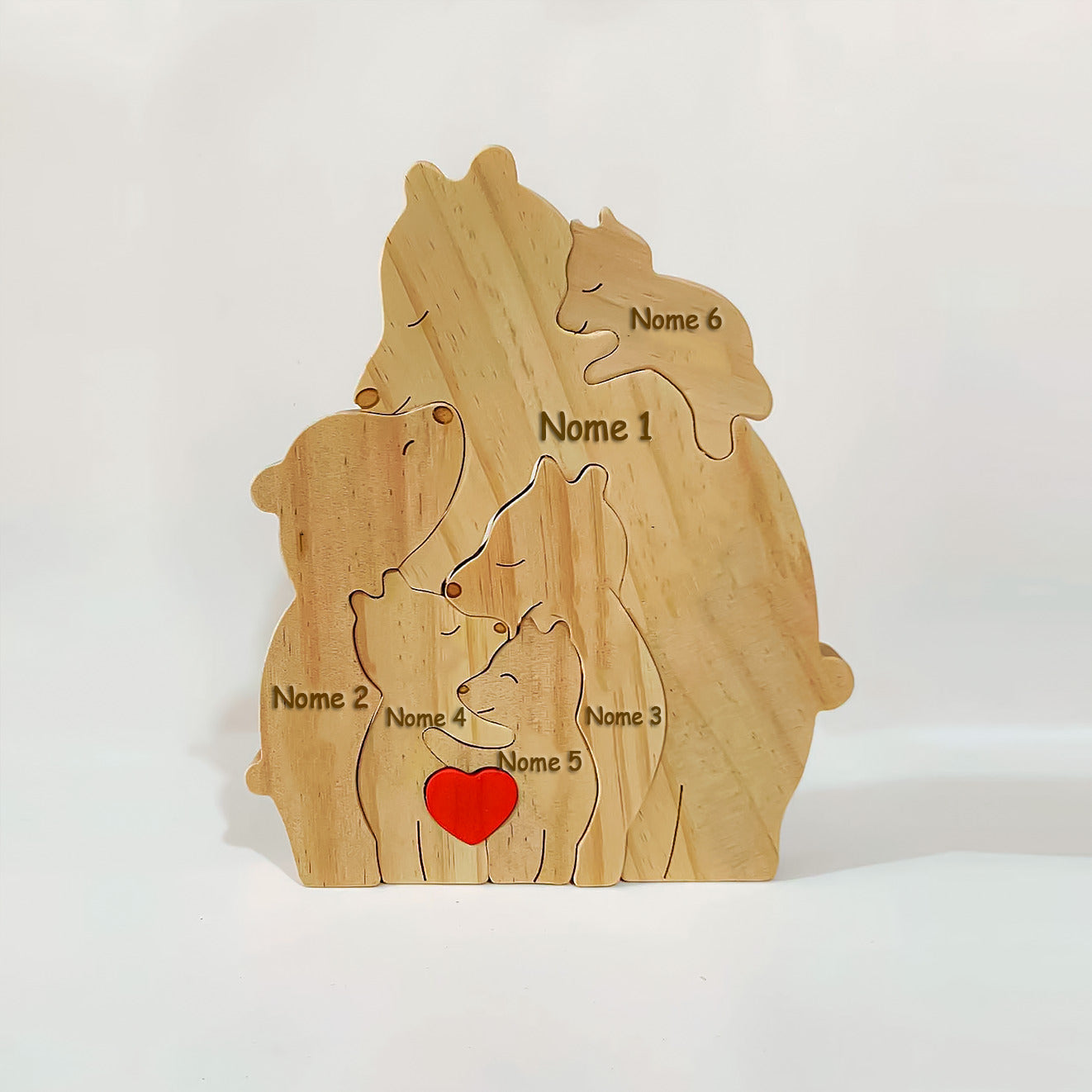 Família de Ursos Personalizáveis com Nomes