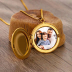 Relicário Minimalista Circular com Foto Personalizada