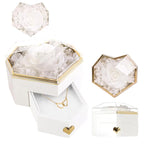 Caixa Coração com Rosa Eterna (Somente Caixa)