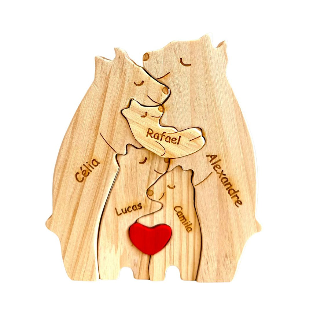 Família de Ursos Personalizáveis com Nomes