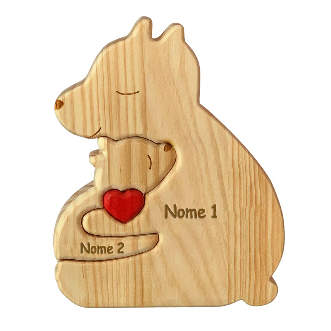 Família de Ursos Personalizáveis com Nomes
