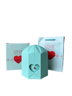 Caixa com Girassol Eterno & Colar Coração Personalizado