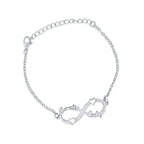 Pulseira Infinito com 2 Corações e Nomes