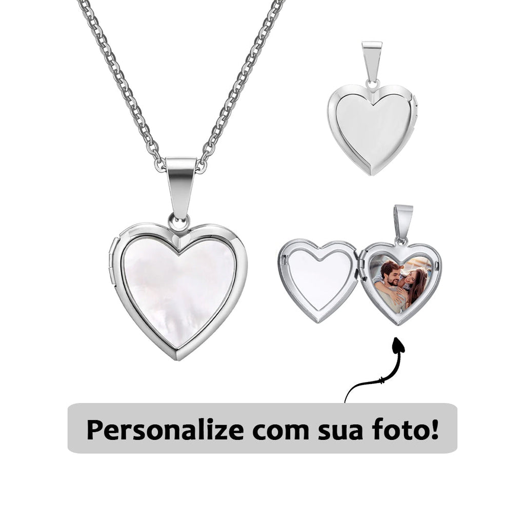 Relicário Pérola com Foto Personalizada