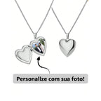 Relicário Coração Valente com Foto Personalizada