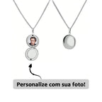 Relicário Minimalista Circular com Foto Personalizada