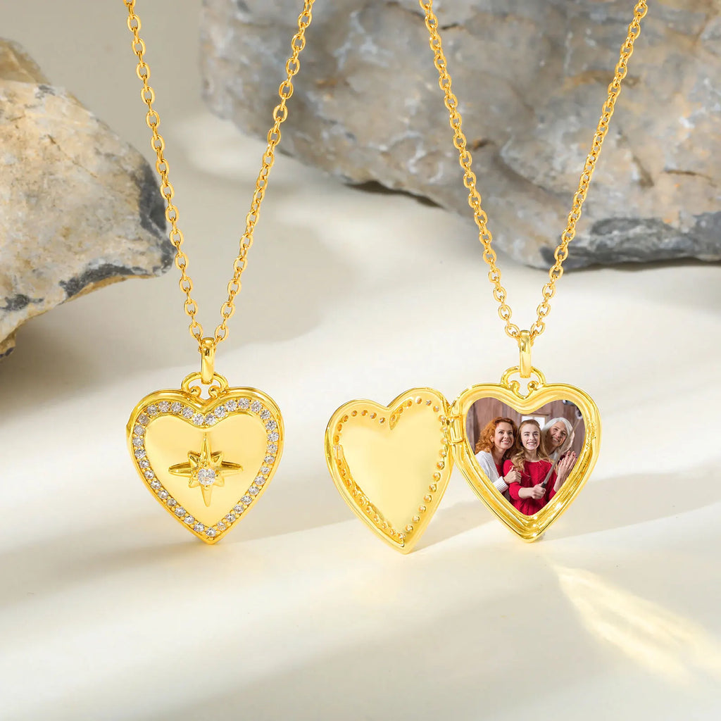 Relicário Estrela do Amor com Foto Personalizada