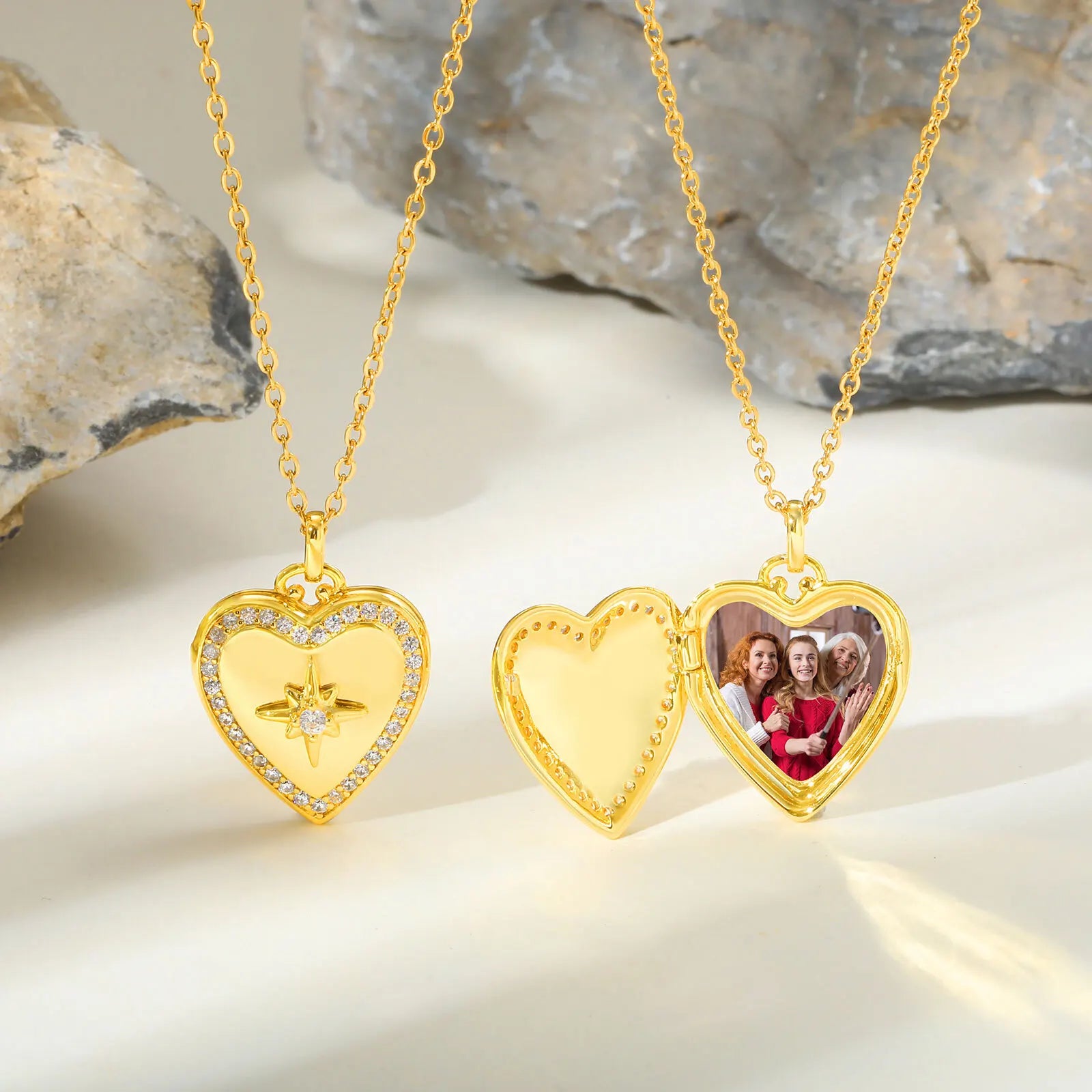 Relicário Estrela do Amor com Foto Personalizada