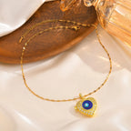 Relicário Olho Grego com Foto Personalizada