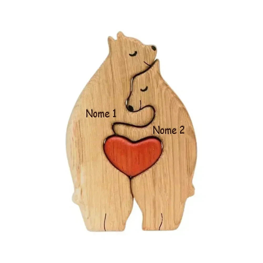 Família de Ursos Personalizáveis com Nomes